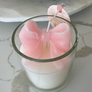 Sincerely Jules~Sparkly Pink SJ Home Coquette Bow "All Dolled Up" Scented Candle
